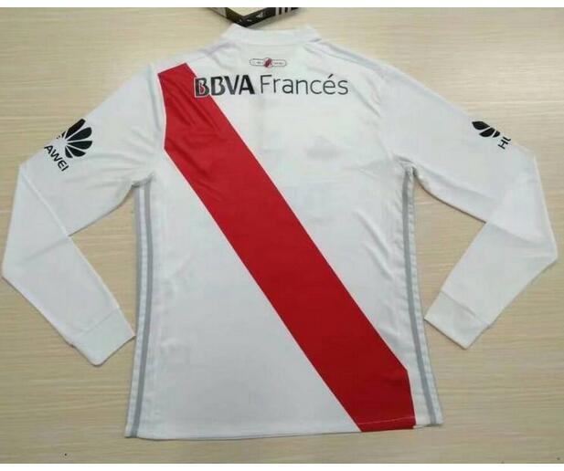 River Plate Home 2017/18 LS Soccer Jersey Shirt - Click Image to Close